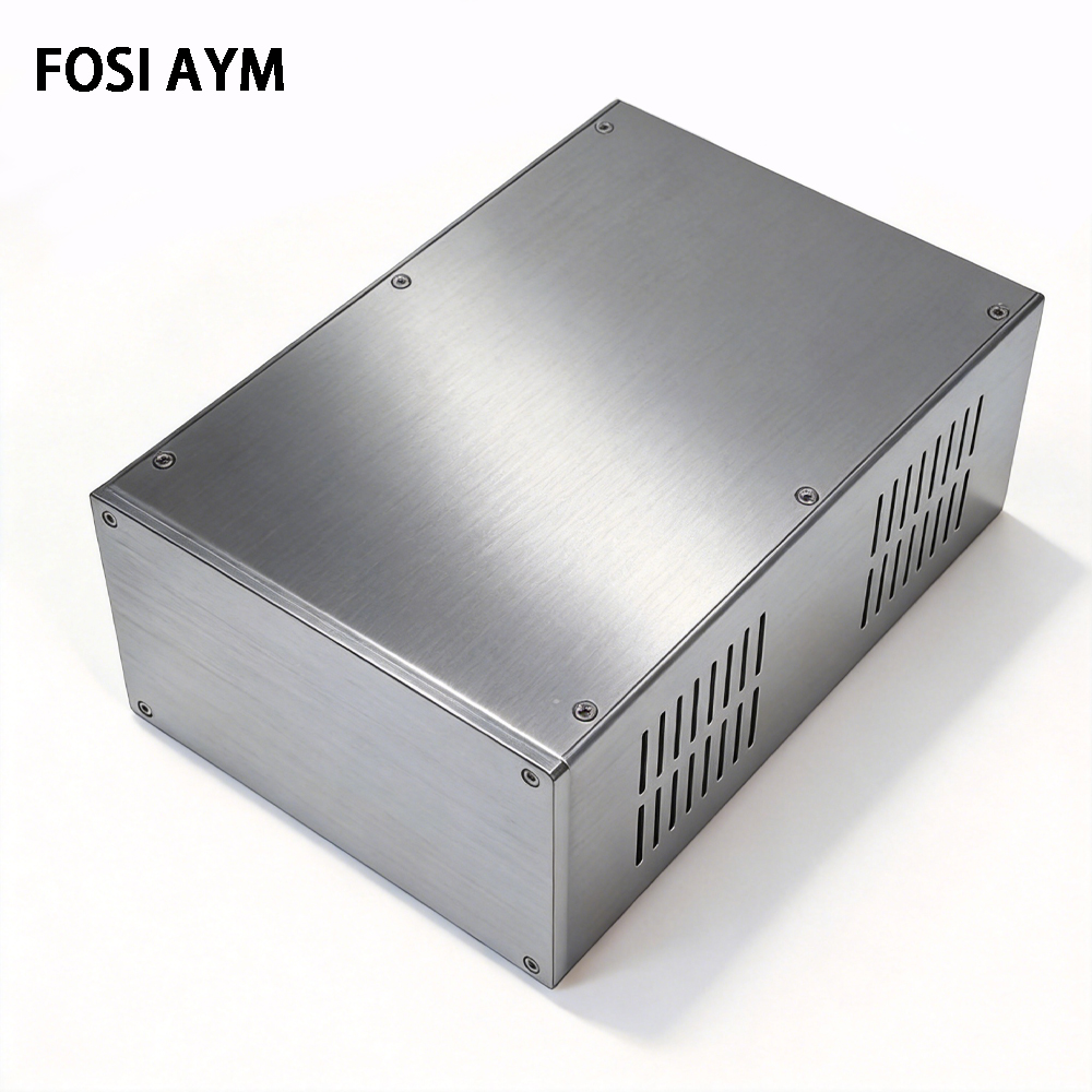 Speaker Enclosure - 210x210x120mm FOSI AYM Vollaluminium-Verstärkergehäuse Vorverstärker Leistungsverstärker-Gehäuse