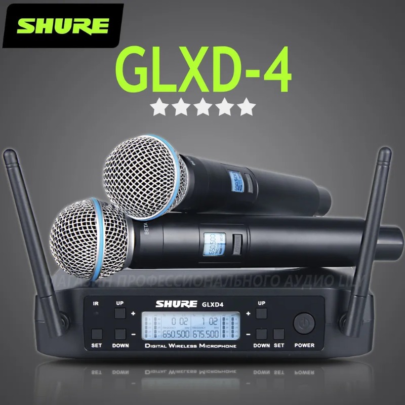 Condenser Microphone Kit - Shure GLXD4 BETA 58A Professionelles Drahtloses