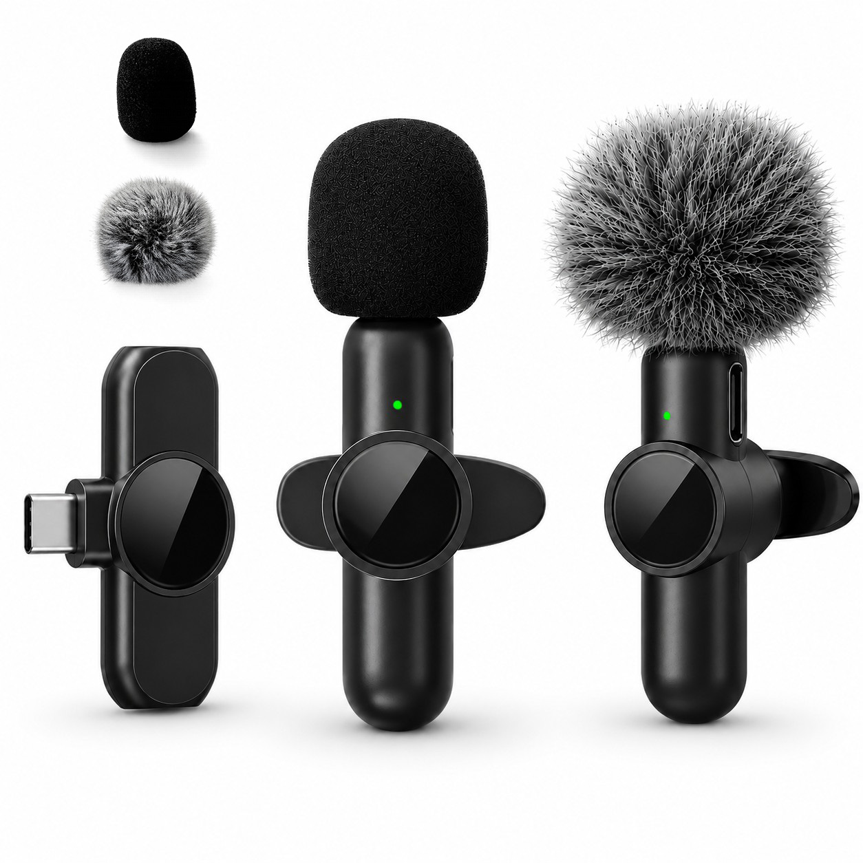 Condenser Microphone Kit - Kabelloses Ansteckmikrofon, Geräuschunterdrückend, Geeignet für Vlogs,
