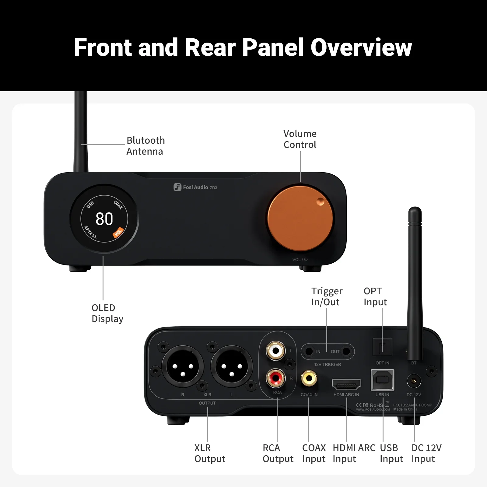 Audio Dac - Fosi Audio ZD3 Blau Vollständig Symmetrischer