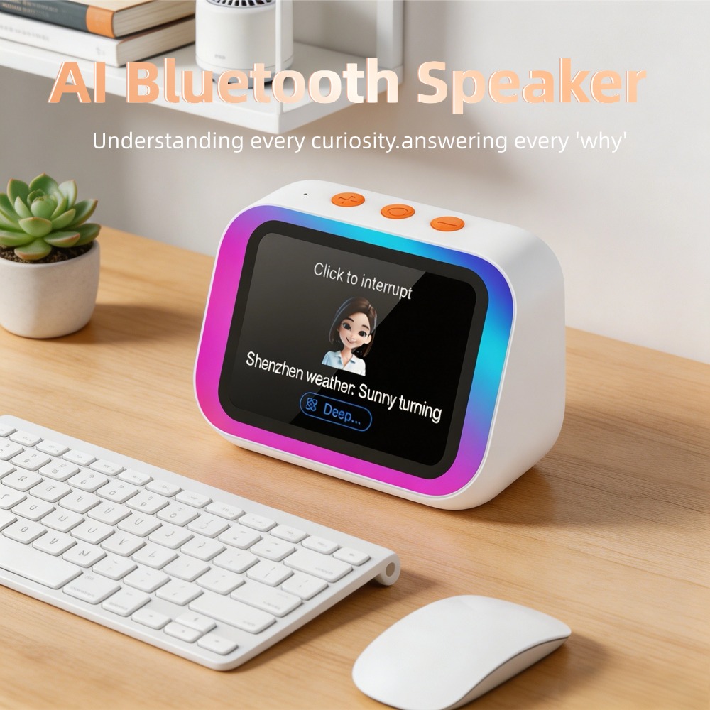 Subwoofer - KI-Bluetooth-Lautsprecher 5.4 mit KI-Sprachassistent, HD-Touchscreen-Display, elektronischem