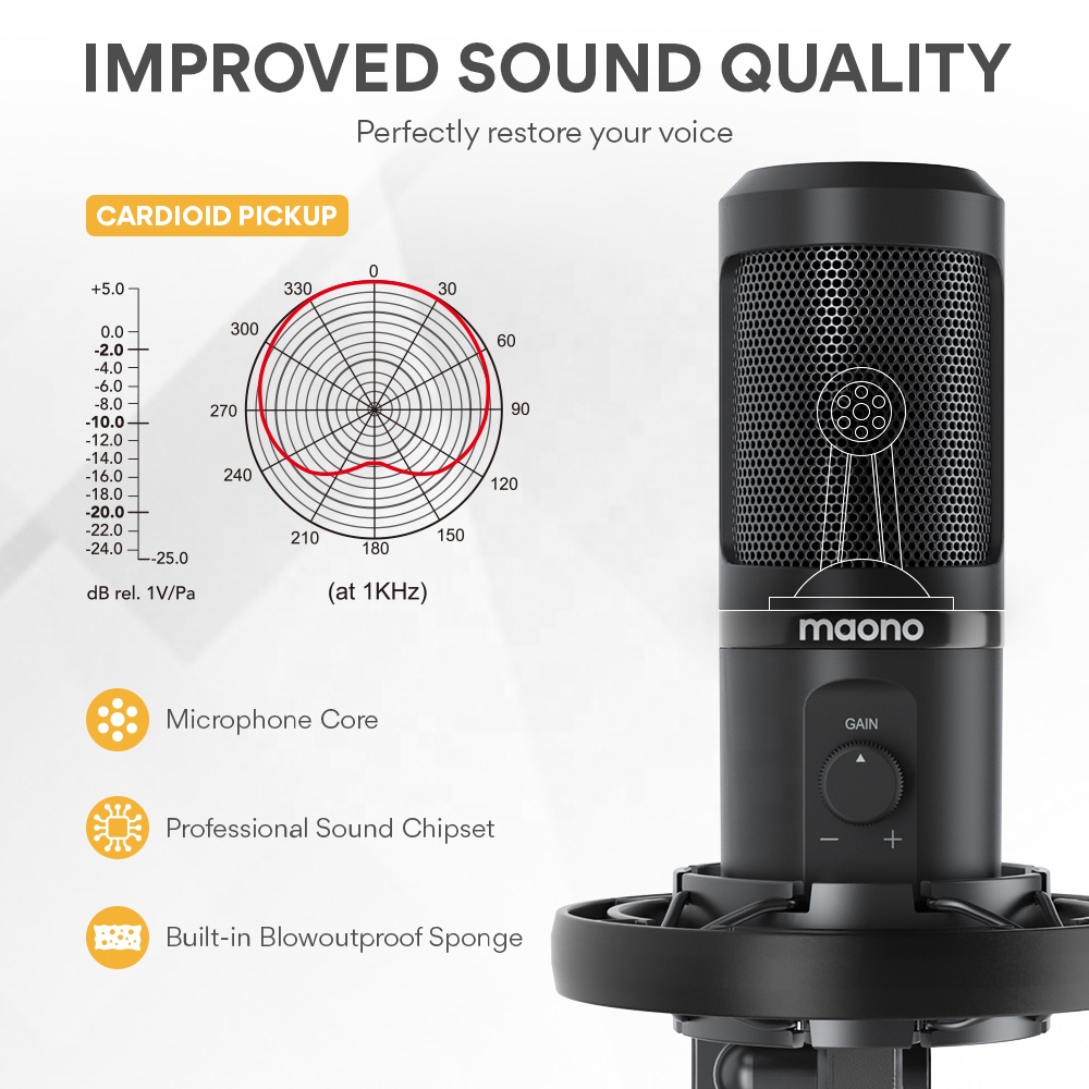 MAONO Professionelles Mikrofon – Condenser Microphone Kit Bewertung und Preis