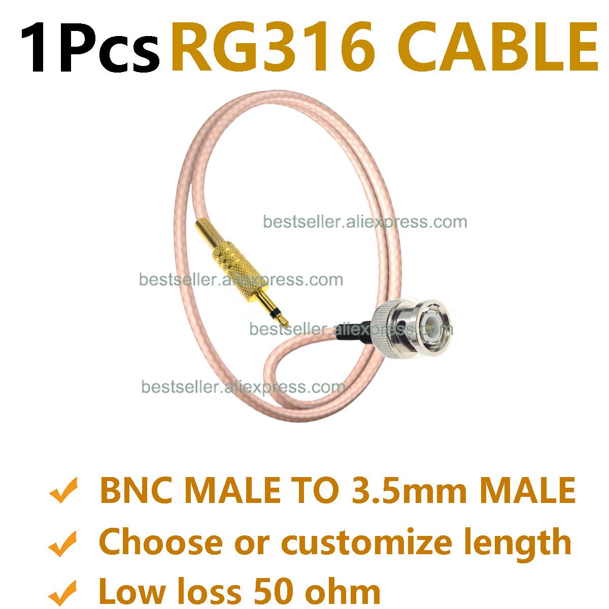 1 Stück RG316 BNC-Stecker auf  – Audio Jumper Wire Bewertung und Preis