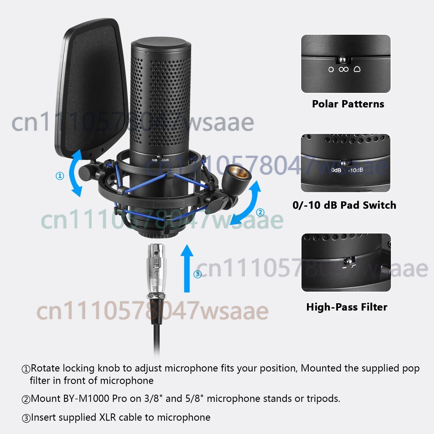 Für BOYA BY-M1000 PRO Großmemb – Condenser Microphone Kit Bewertung und Preis